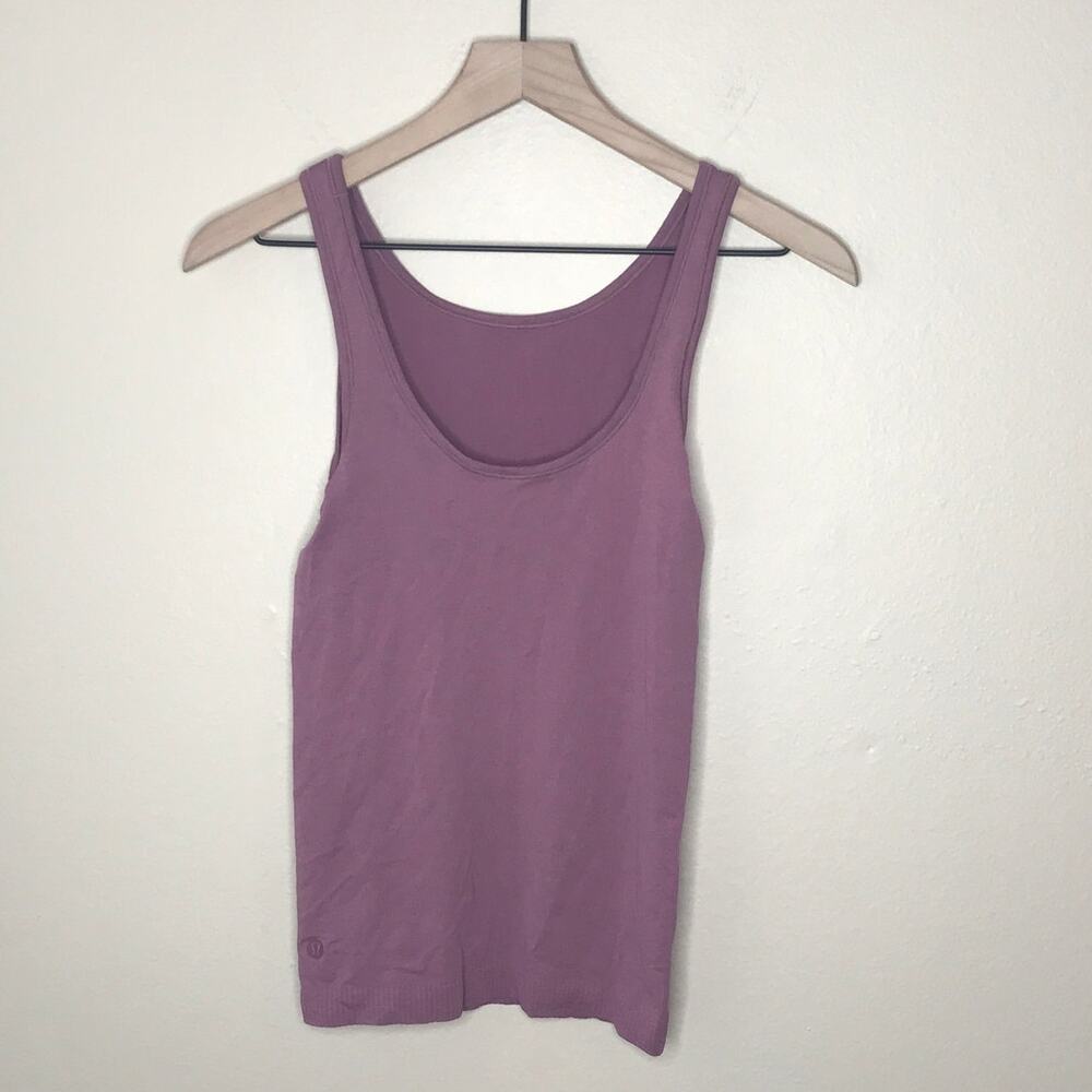 LULULEMON Seek Simplicity Tank 2 Ways Ribbed Plumful Purple Dancer Pilates Gym 4